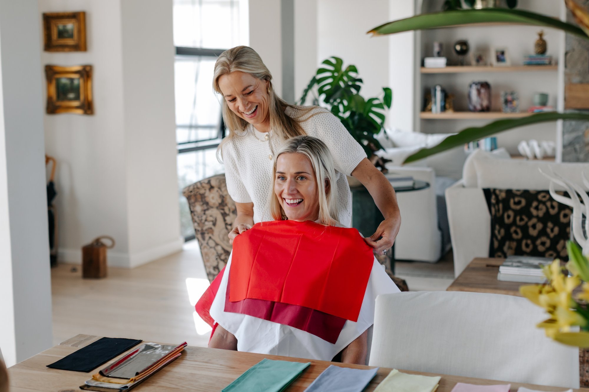 Sarah Reuter putting together an online styling edit